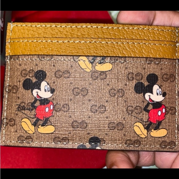 GUCCI x Disney Collaboration Mickey Mouse Card Case Holder Wallet - Picture 3 of 3